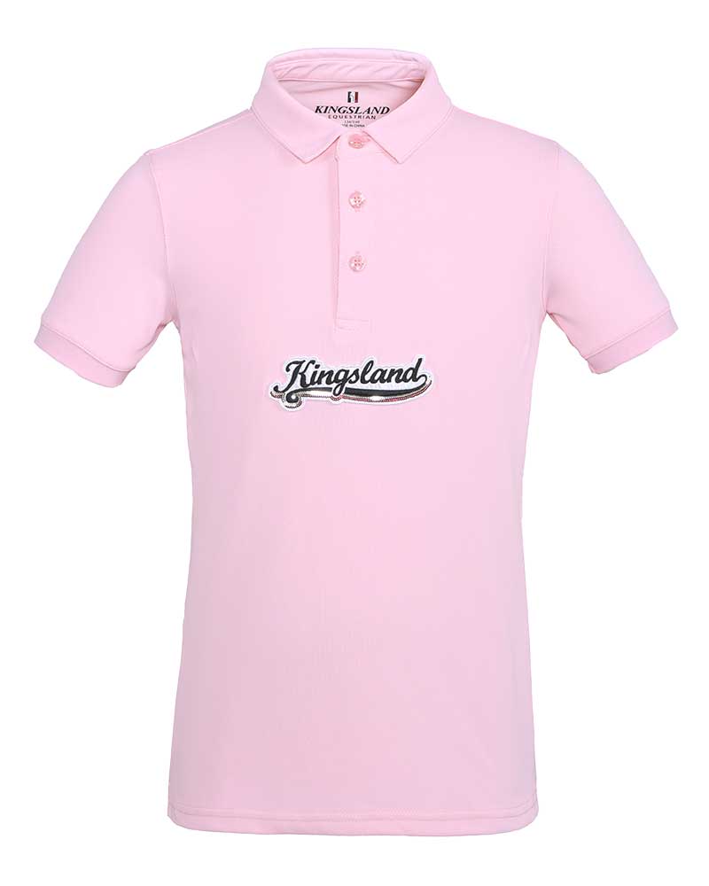 Polo de micropiqué técnico de manga corta rosita con lentejuelas para niña - Amirat - Kingsland