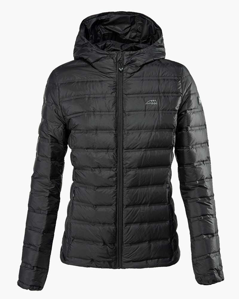 Bómber acolchada negra con capucha para mujer - Zaffiro - Equiline
