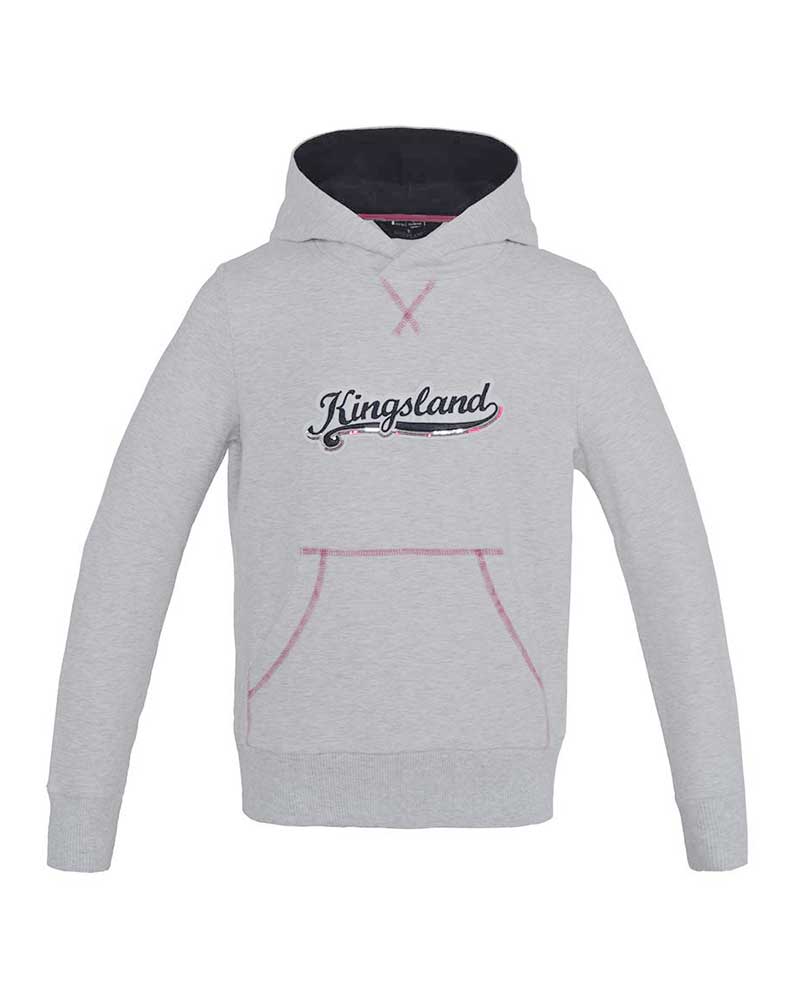 Sudadera con capucha gris claro con bordado y lentejuelas para niña - Contes - Kingsland