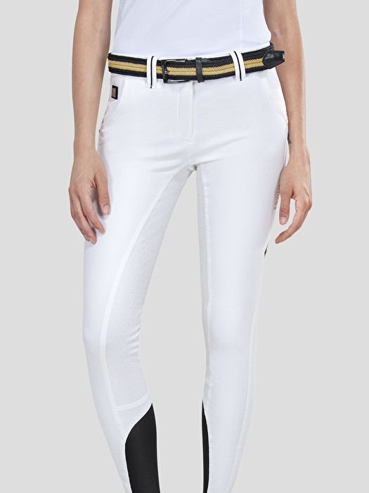 Women's trousers with full seat grip White color Cinabro model by Equiline