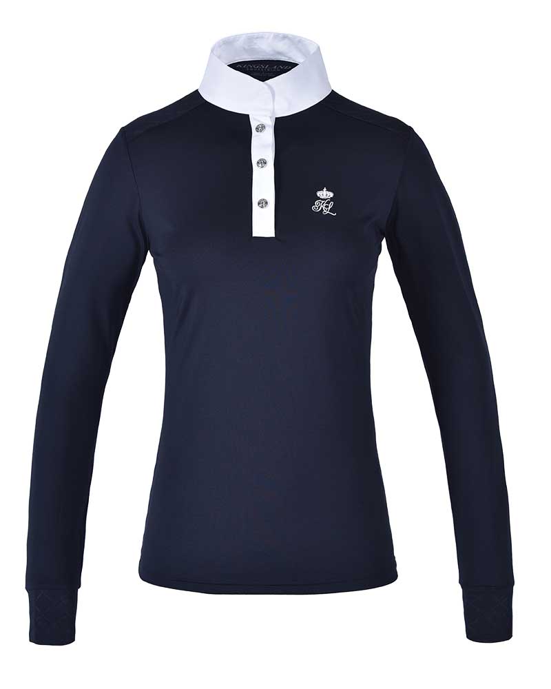 Navy blue long sleeve competition polo for woman – KLtimmins – Kingsland