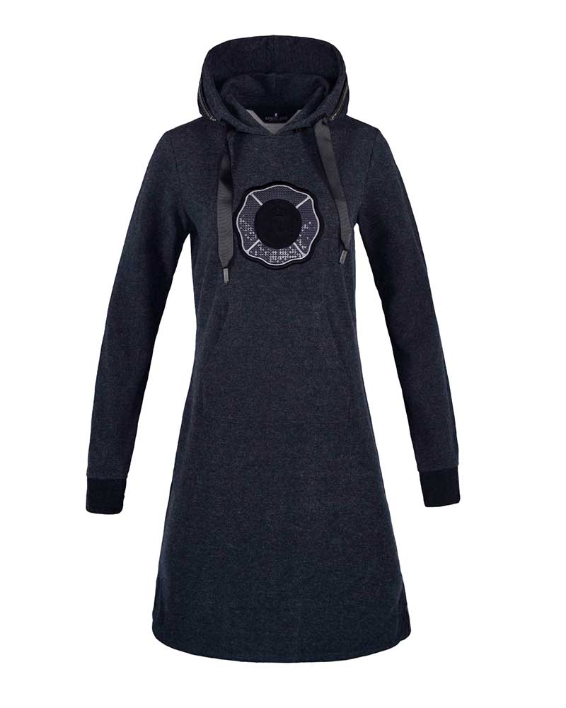 Sudadera/vestido polar gris oscuro con capucha para mujer - KLnenana - Kingsland