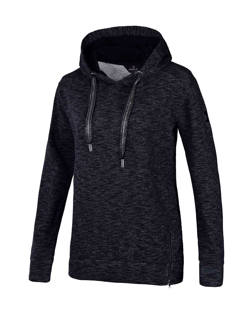 Sweat à capuche gris foncé chiné pour femme - KLcape Reinga - Kingsland Dressage