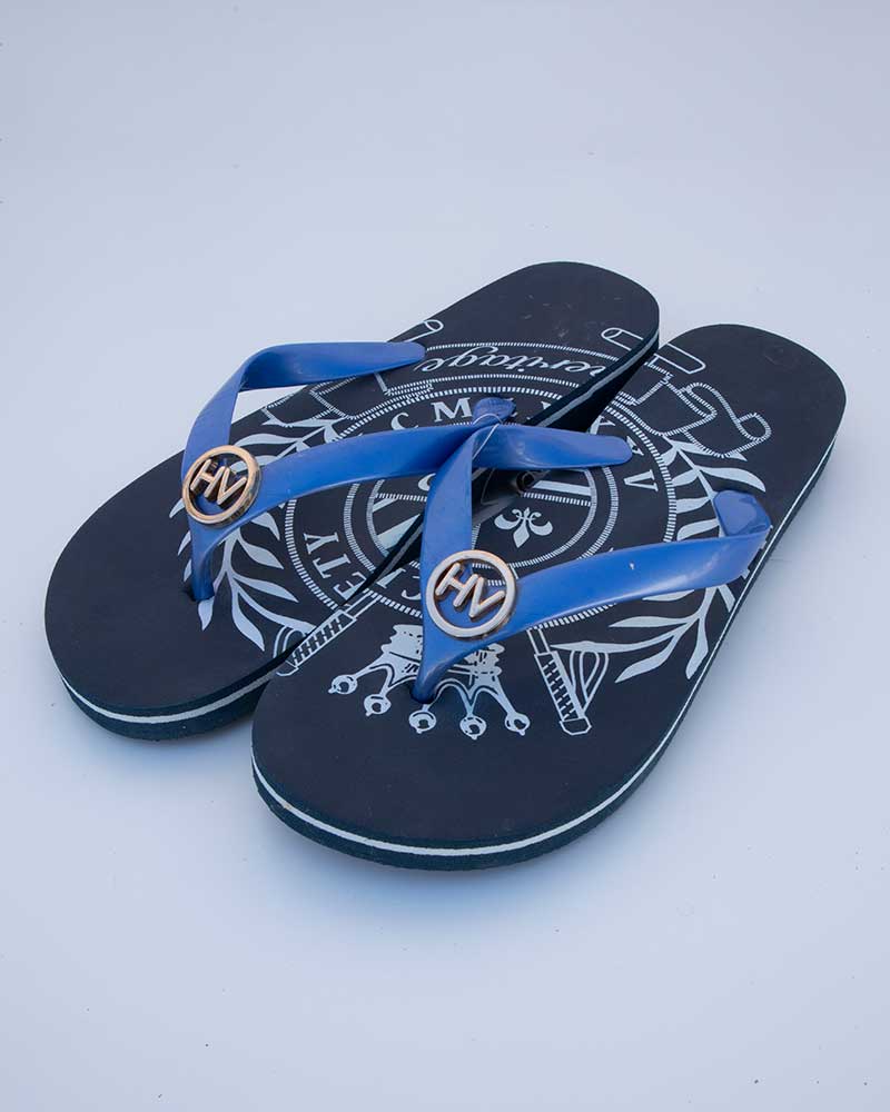 Navy flip-flops with blue strap – Leslie – HV Polo