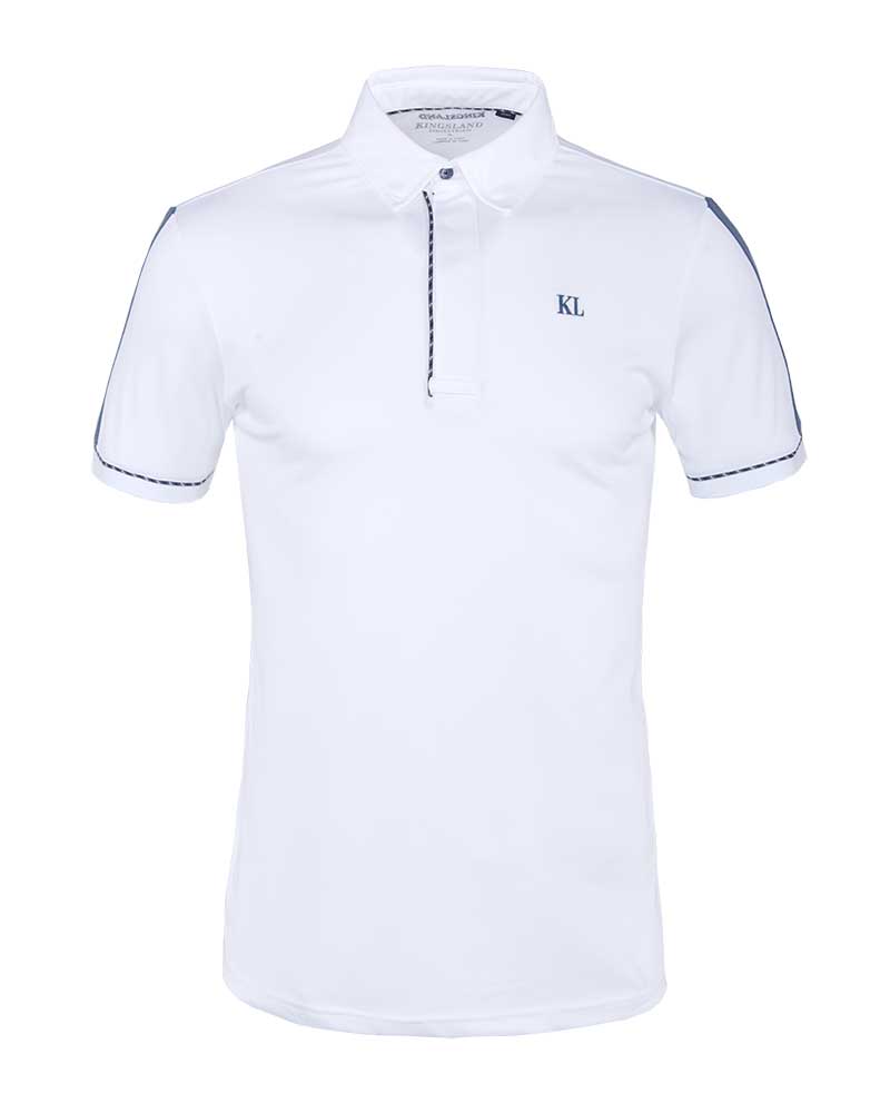 Polo en piqué de compétition à manches courtes blanc pour homme KLalfio - Kingsland