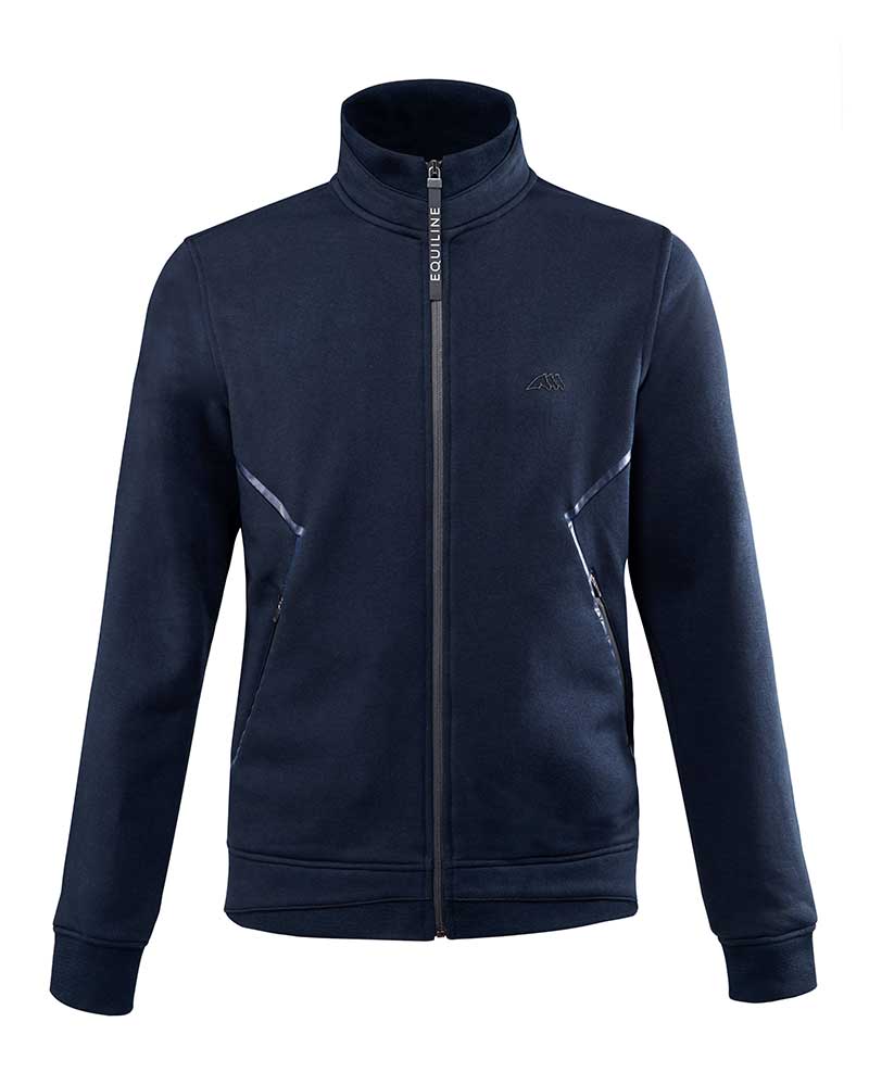 Men’s navy sweatshirt with zipper – Cranberry – Equiline