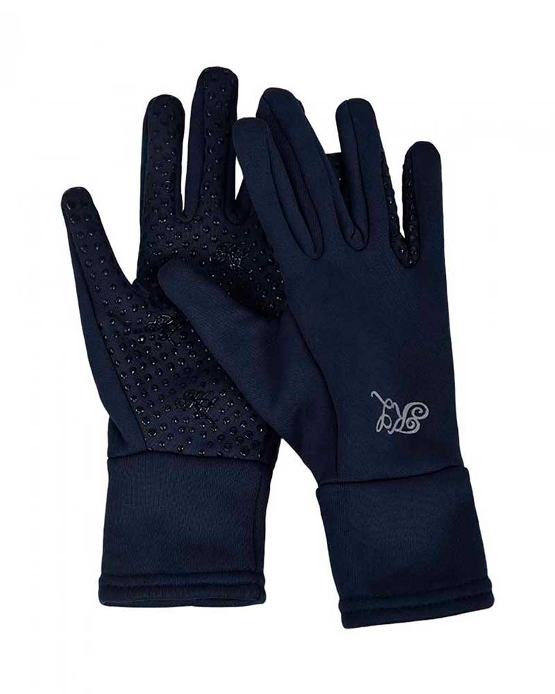 Navy winter gloves with grip and glitter logo – KLifa – Kingsland.
