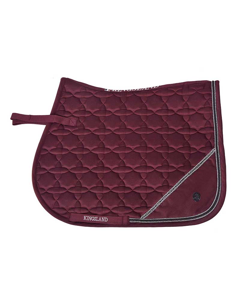 Burgundy Coolmax jumping saddle pad with crystals - KLikaia - Kingsland