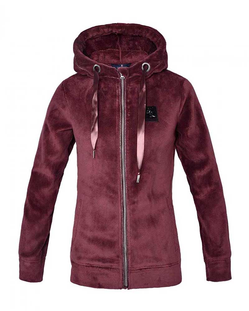 Veste polaire bordeaux avec capuche pour femme - KLida - Kingsland