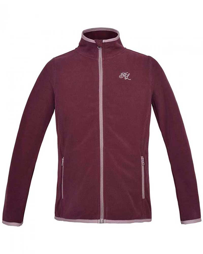 Veste micropolar respirant bordeaux à col haut junior unisexe KLidril - Kingsland