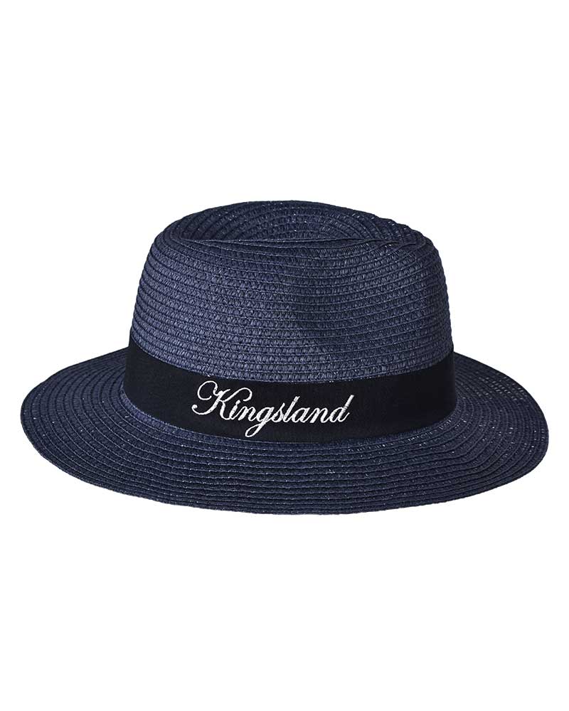 Sombrero de paja toquilla azul marino con cinta negra para mujer - KLgladys - Kingsland Dressage