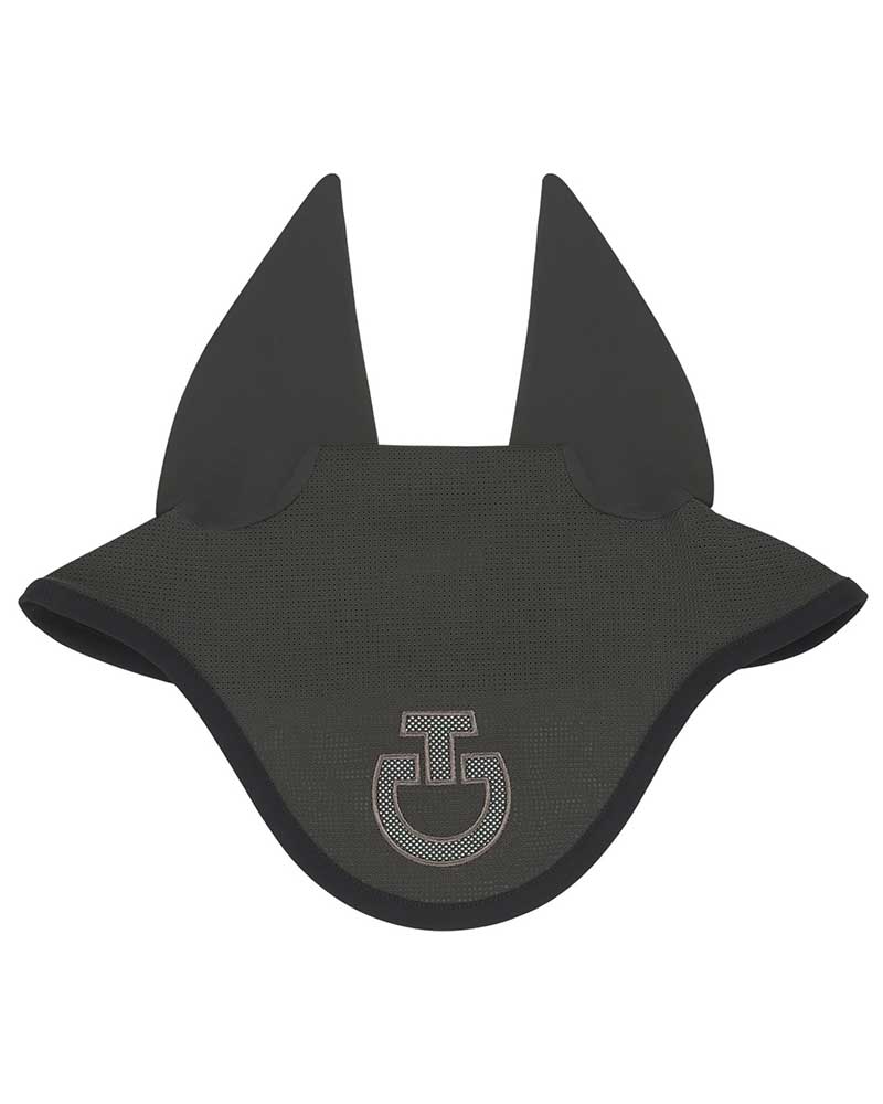 Orejeras perforadas gris oscuro con orejas finas elásticas para caballo - Cavalleria Toscana
