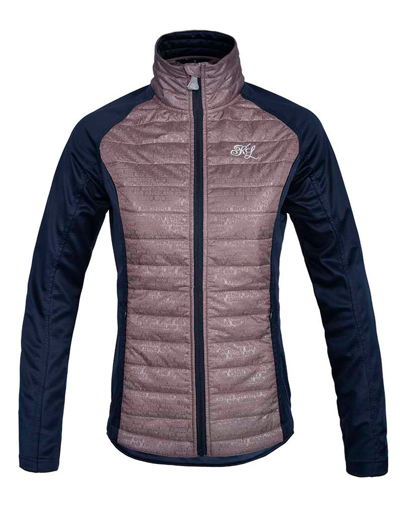 Chaqueta de entrenamiento acolchada marrón y azul marino para mujer - KLiliana - Kingsland