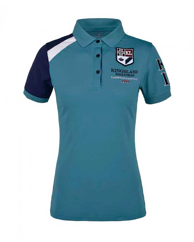 Polo en piqué à manches courtes turquoise (blue hydro) pour femme KLiezabel - Kingsland