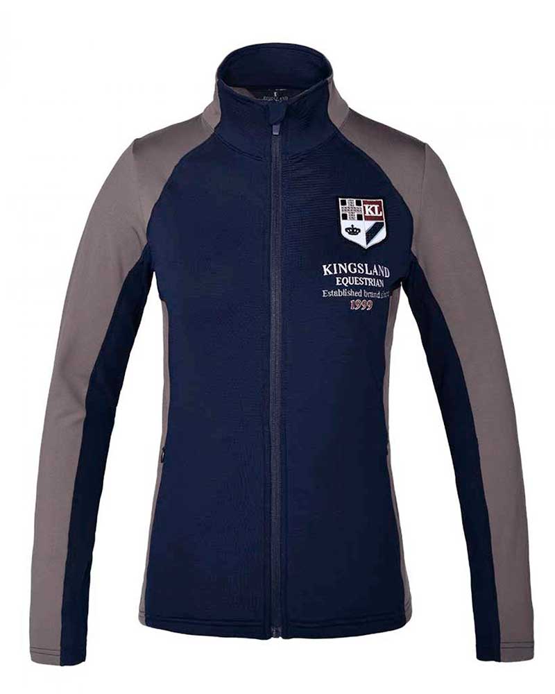 Chaqueta de entrenamiento azul marino y marrón para mujer - KLignitia - Kingsland