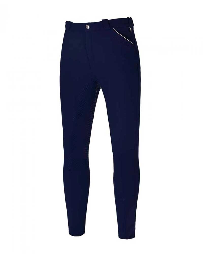Pantalons d'équitation bleu marine avec grip silicone à fond intégral pour homme modèle KLkenton - Kingsland