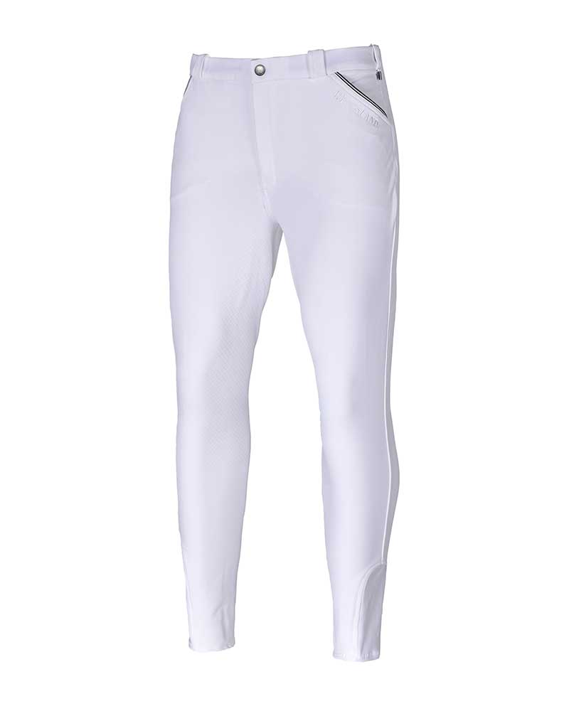 White Competition Breeches with Full Grip for Men - KLkenton - Kingsland