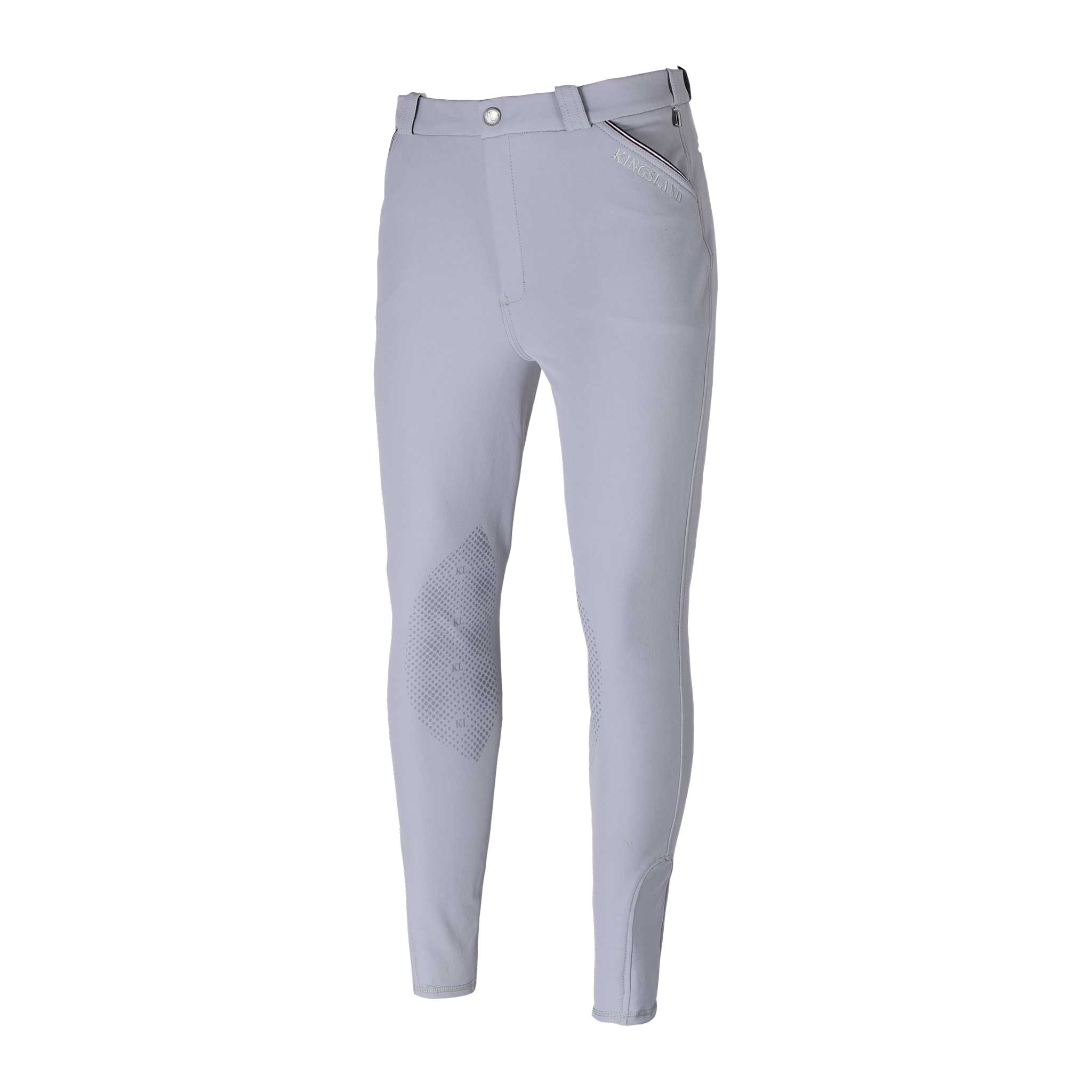 Pantalones de montar a caballo grises con grip en las rodillas para hombre - KLkenton - Kingsland
