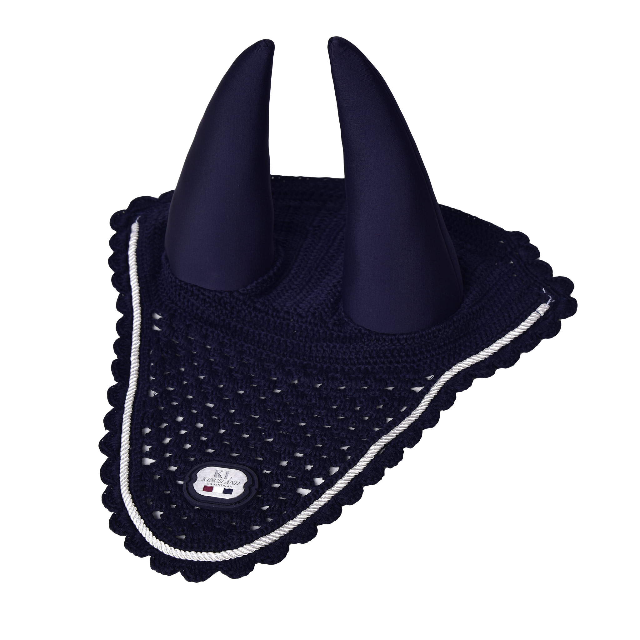 Navy Crochet Ear Bonnet for Pony - KLjared - Kingsland Dressage
