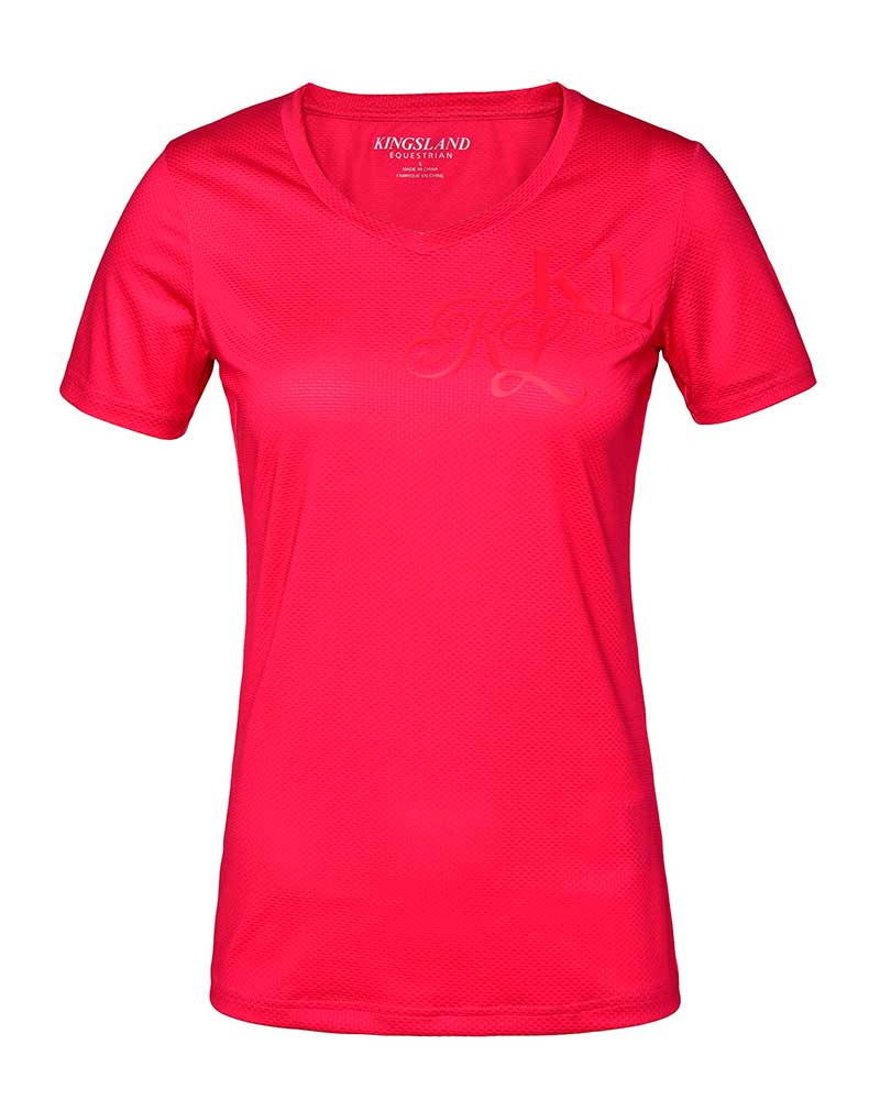 T-shirt technique d'entraînement à manches courtes corail/fuchsia pour femme KLjanisi - Kingsland