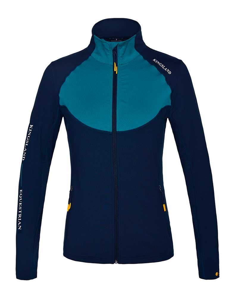 Lightweight Technical Training Jacket Navy and Turquoise for Women – KLjeanine – Kingsland