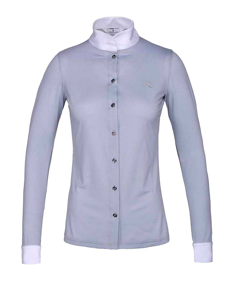 Light Grey Long-Sleeve Show Shirt for Women - KLjackie - Kingsland