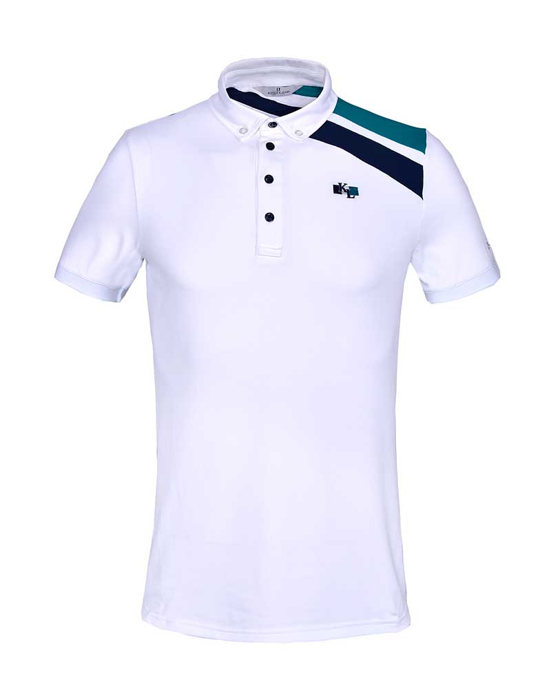 Polo de compétition à manches courtes blanc pour homme KLjadon - Kingsland