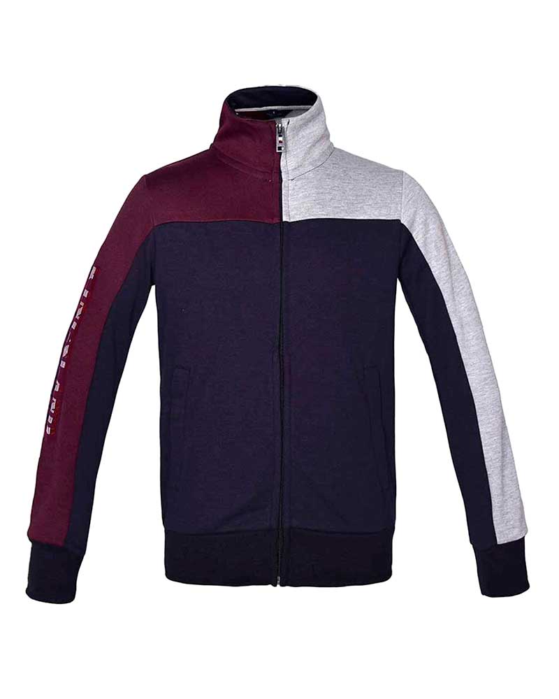Sudadera azul marino, burdeos y gris con cuello alto junior unisex - KLjayden - Kingsland