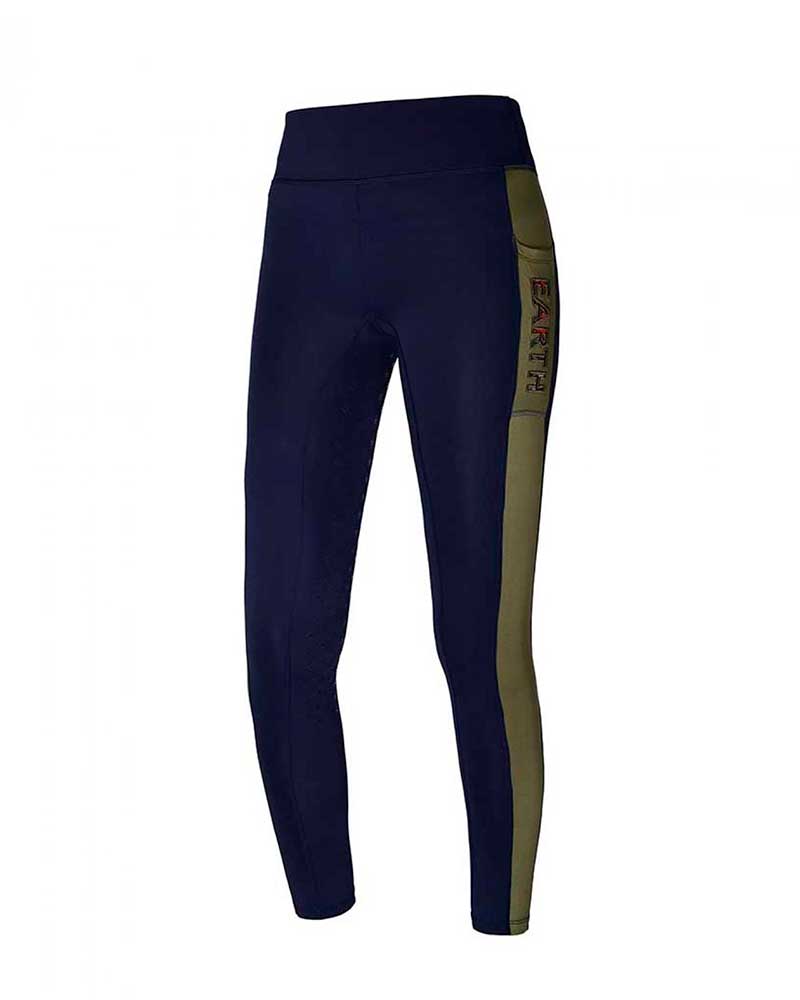 Mallas de montar a caballo azul marino y verde caqui con grip en la culera para mujer - KLjenna - Kingsland Erath