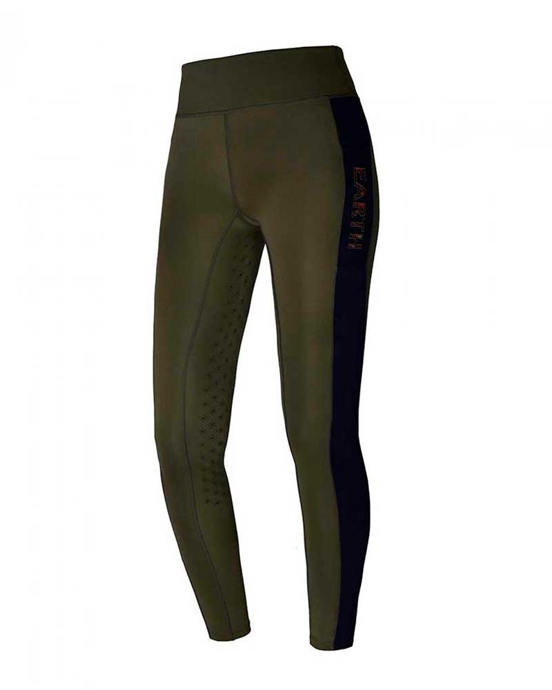 Mallas de montar a caballo verde caqui y azul marino con grip en la culera para mujer - KLjenna - Kingsland Erath