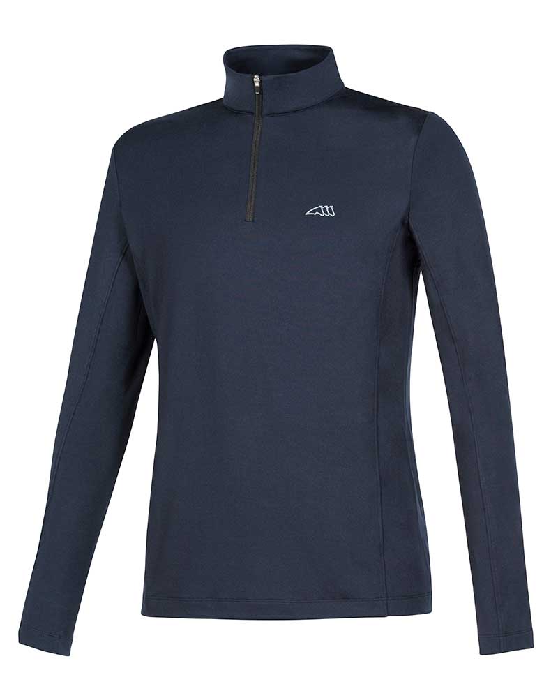 T-shirt polaire d'entraînement à manches longues bleu marine pour homme Chidic - Equiline