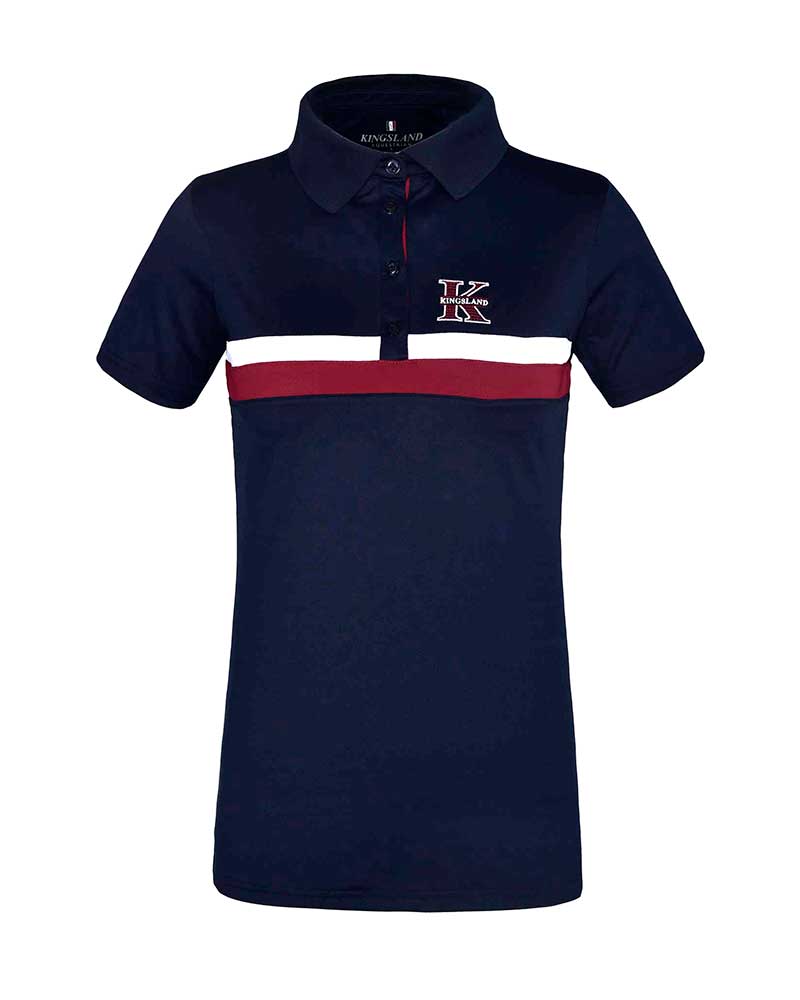Polo de piqué de manga corta azul marino (navy blazer) para mujer - KLlukina - Kingsland