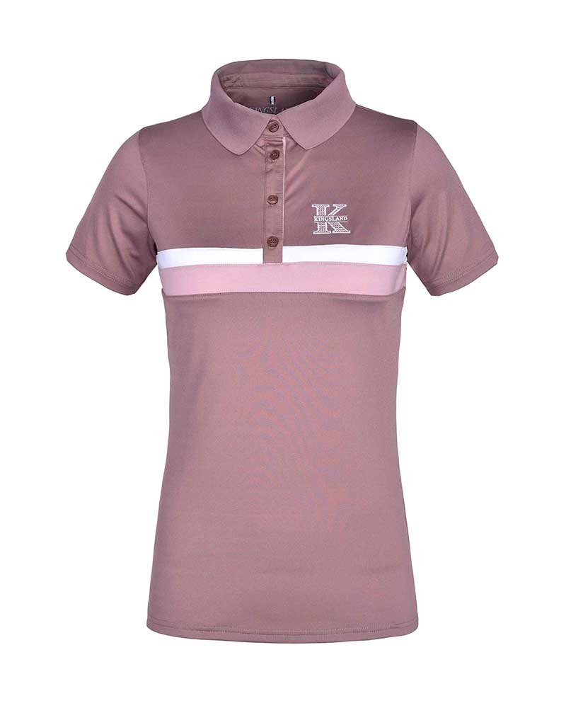 Short-sleeve pink piqué polo (Pink Twilight Mauve) for women – KLlukina – Kingsland