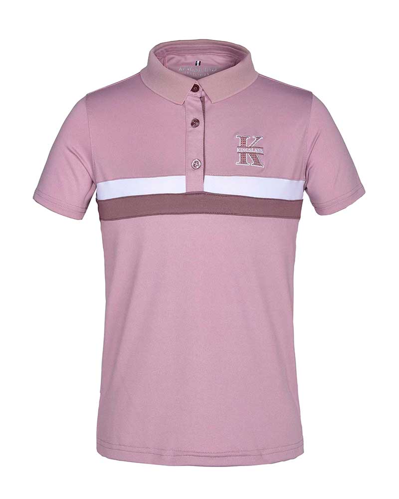 Polo de micropiqué de manga corta rosa junior unisex - KLlocke - Kingsland