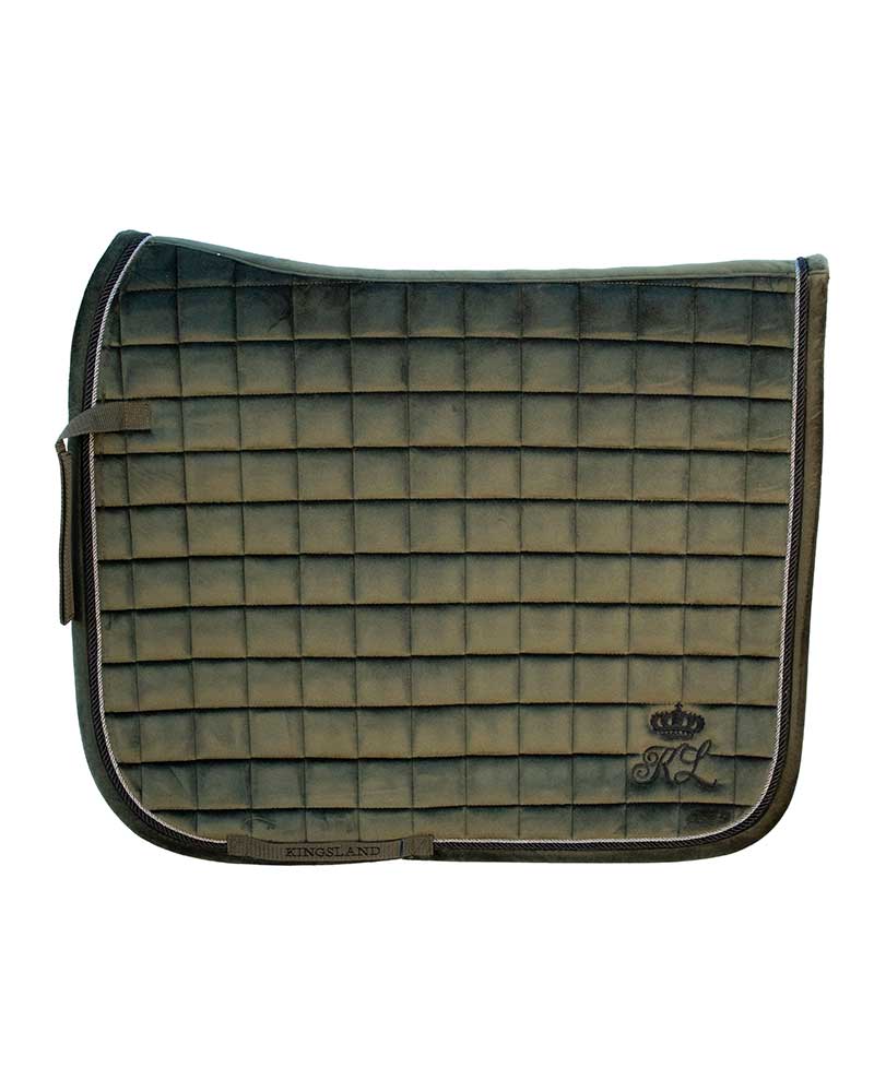Tapis Coolmax de dressage en velours vert kaki foncé - KLmya - Kingsland