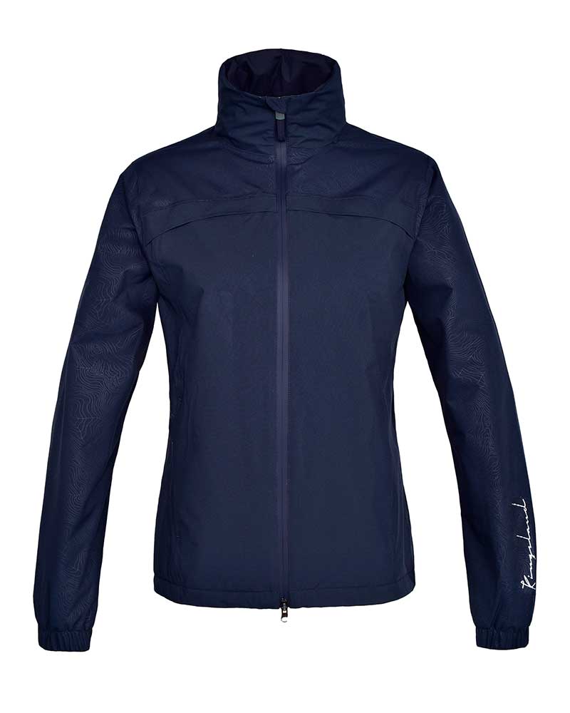 Navy unisex padded rain jacket with hidden hood – KLmaison – Kingsland