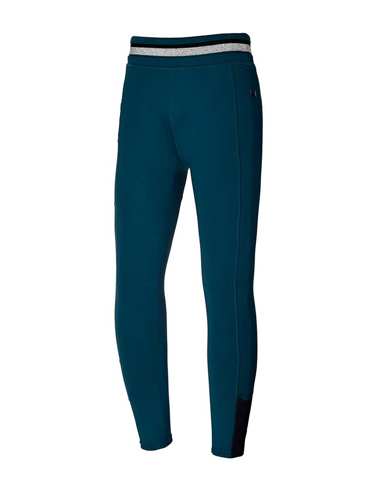 Leggings d'hiver bleu verdâtre foncé (grip à fond intégral) pour fille KLkacy - Kingsland