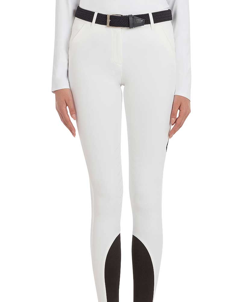 Pantalones de verano blancos (grip rodilla) para mujer - Chellec - Equiline