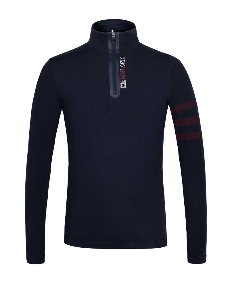 Men's long-sleeved navy blue training shirt - KLnorman - Kingsland