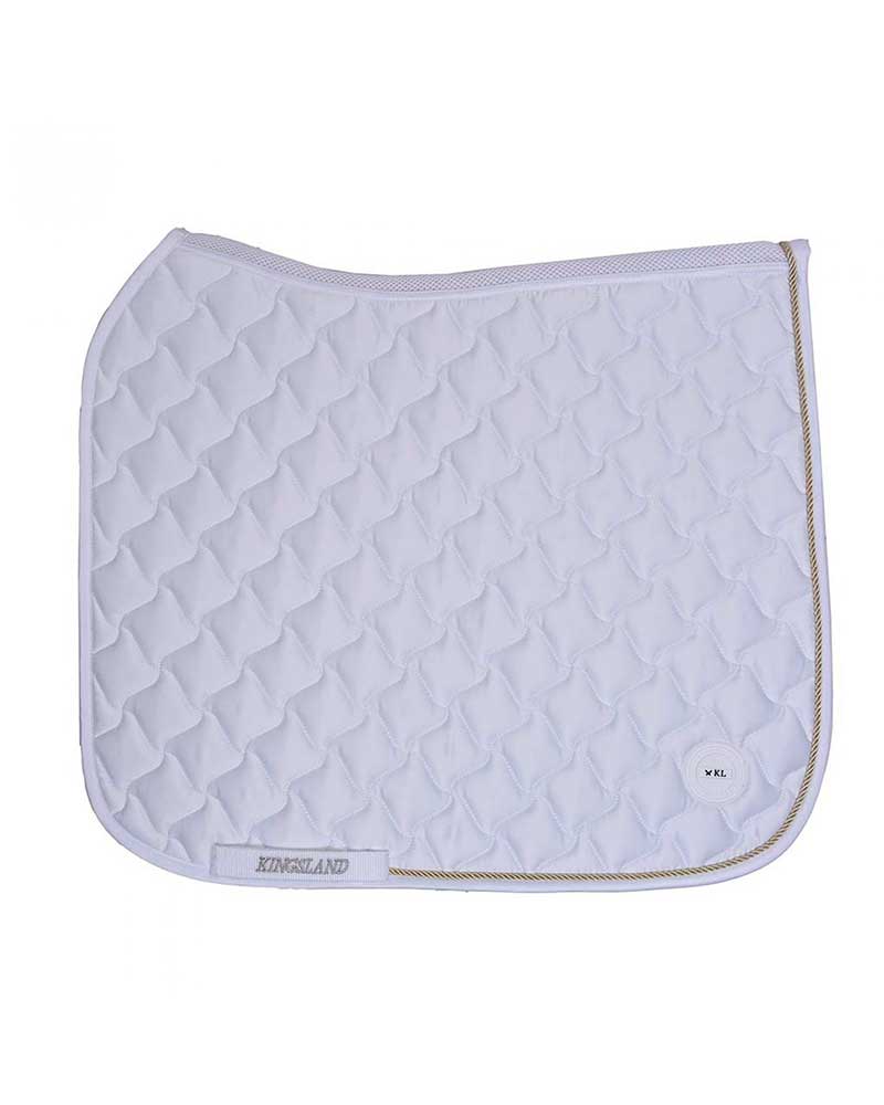 White Satin Dressage Saddle Pad for Horse (Full) – KLemory by Kingsland Dressage