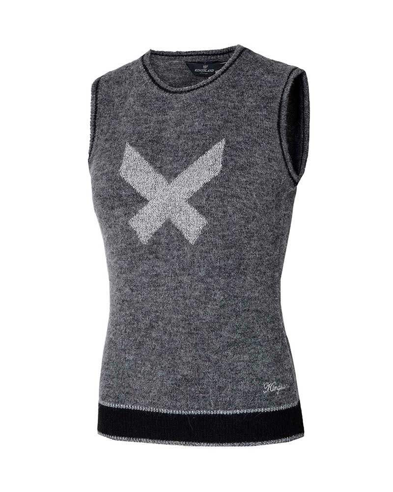 Women's Grey Knit Vest - KLtabitha - Kingsland Dressage