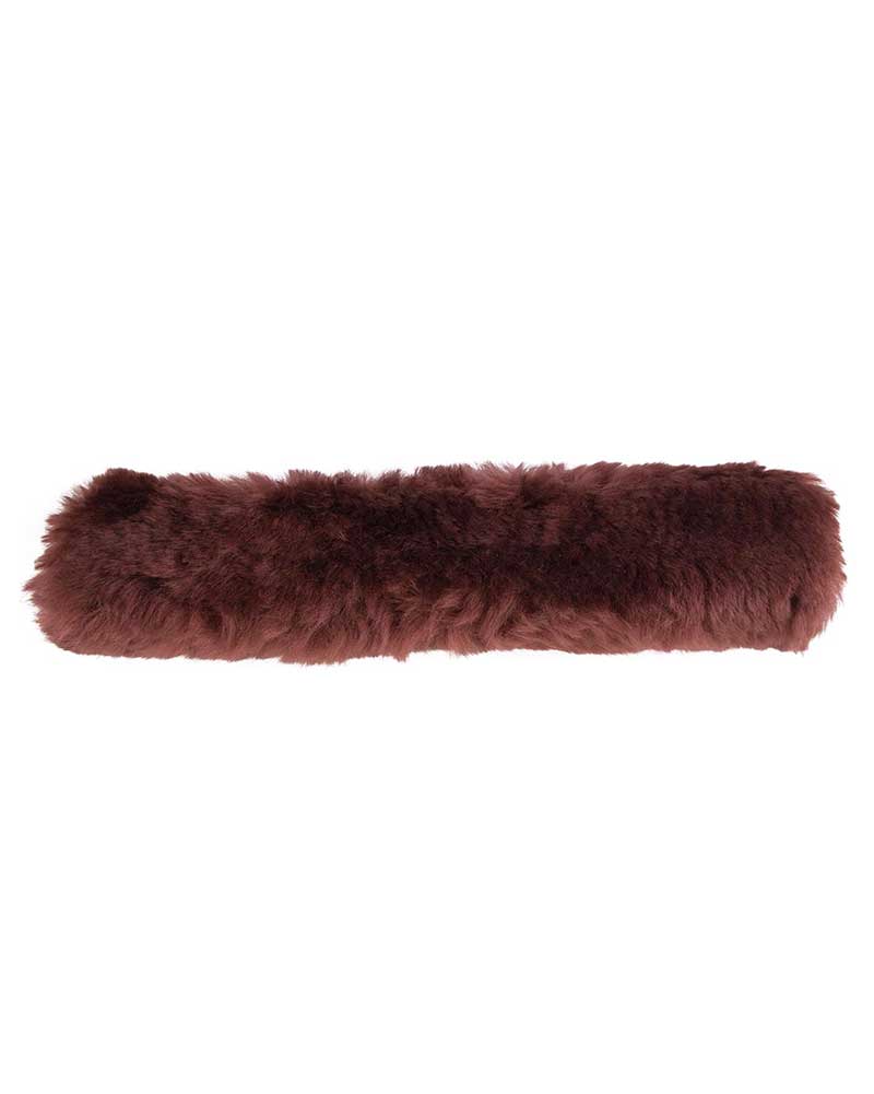 Brown sheepskin noseband sleeve by BR