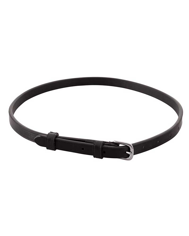 Black Leather Noseband with Silver Buckle for Horse and Pony – BR