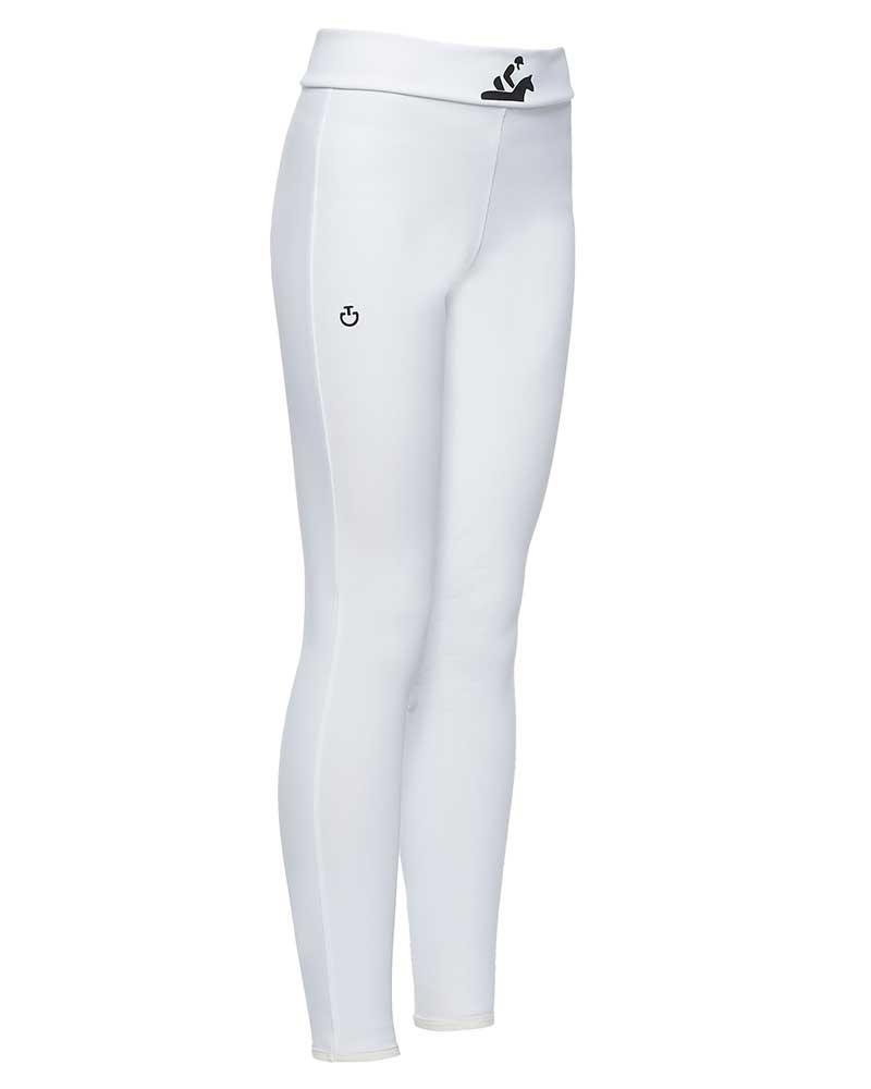 Leggings d'équitation blanc (grip aux genoux) pour fille - Cavalleria Toscana