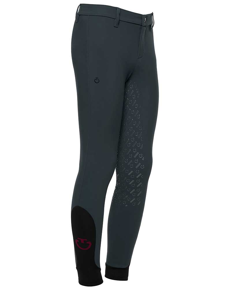 Pantalons gris foncé sans poches (grip à fond intégral) junior unisexe - Cavalleria Toscana