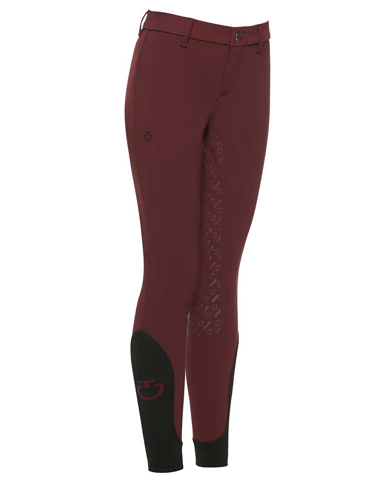 Burgundy Riding Pants without Pockets (Seat Grip) Junior Unisex - Cavalleria Toscana
