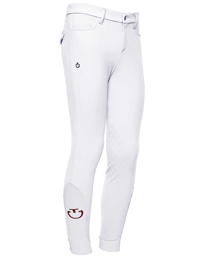 Boy white knee grip breeches with pockets - Cavalleria Toscana