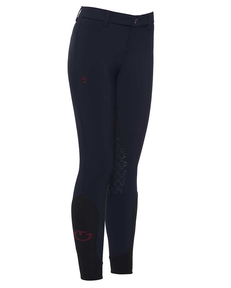 Pantalones de montar a caballo azul marino (grip rodilla) junior unisex - Cavalleria Toscana