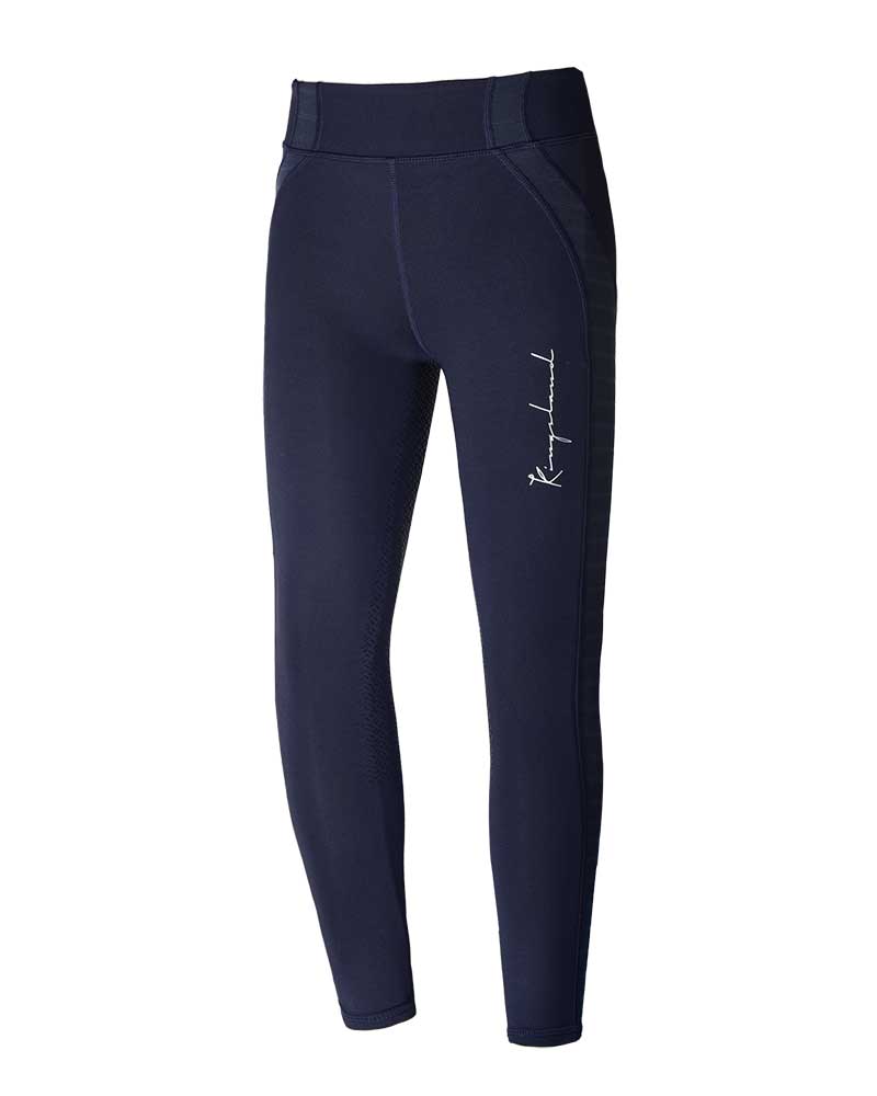 Leggings d'équitation bleu marine (grip à fond intégral) pour fille KLkandy - Kingsland