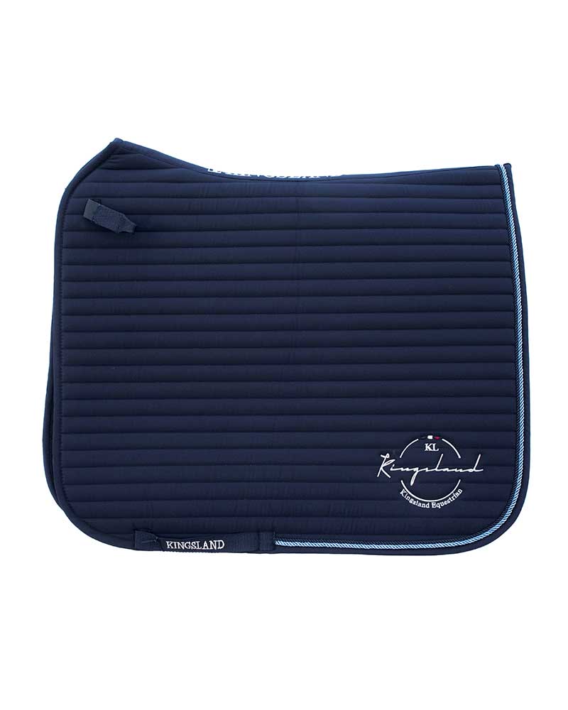 Navy blue satin-matte Coolmax dressage saddle pad - KLnerit - Kingsland